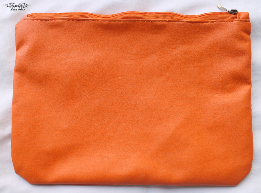 Handmade Orange Leather Clutch